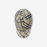 Casquette Burberry en coton mélangé Check EKD LICHEN
