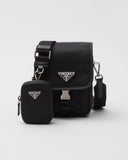 Sac porté épaule en Re-Nylon et cuir Saffiano