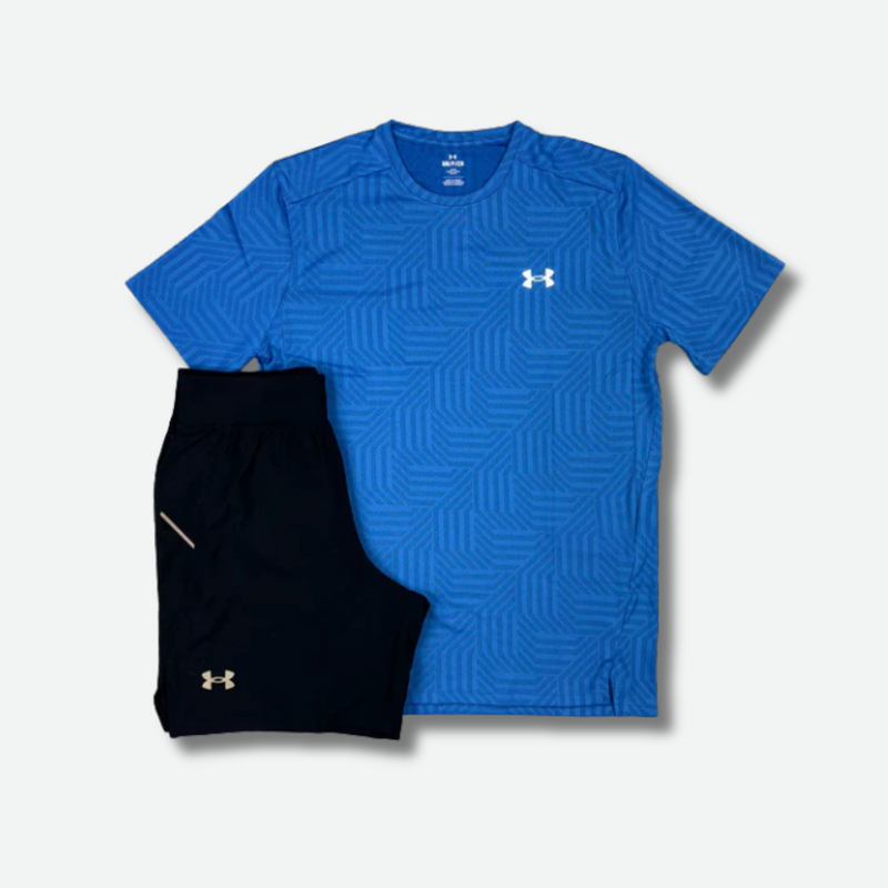 Ensemble short/t-shirt Under Armour Bleu