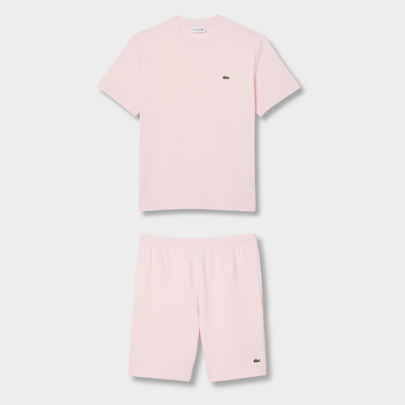 Ensemble short/t-shirt Lacoste Rose