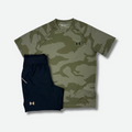 Ensemble short/t-shirt Under Kaki