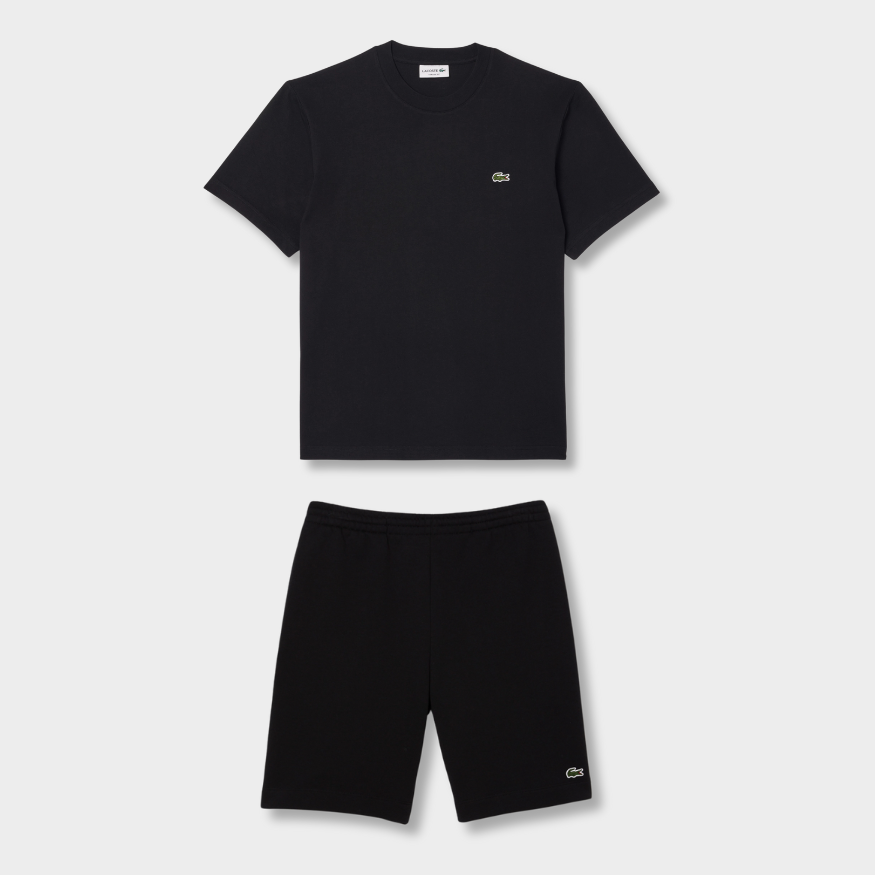 Ensemble short/t-shirt Lacoste Noir