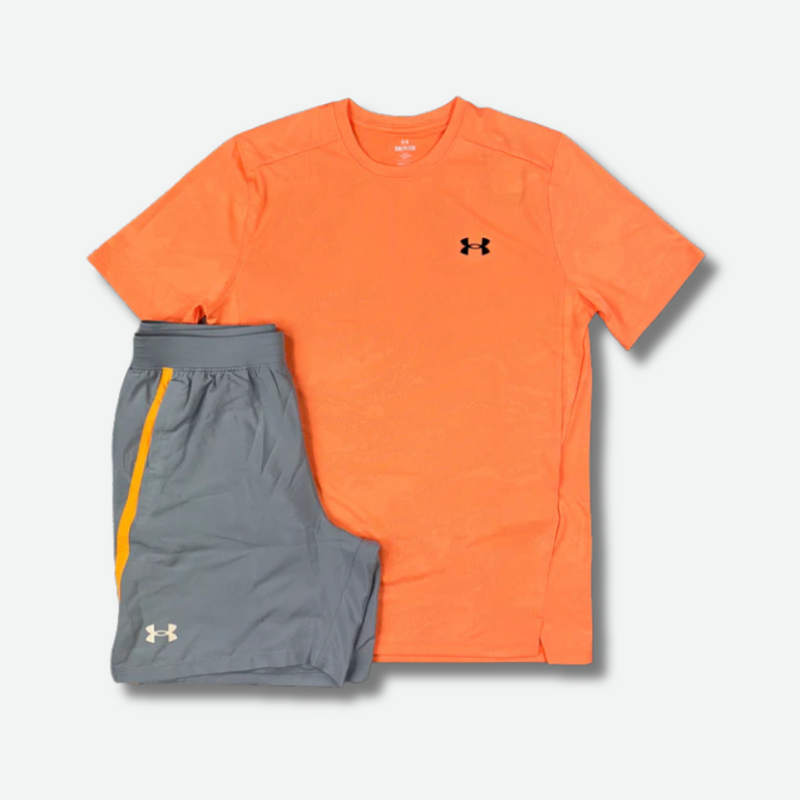 Ensemble short/t-shirt Under Armour orange