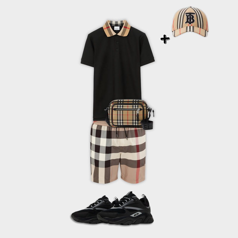 Outfit Polo Burberry + Casquette Offerte