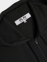 Sweat zippé CDG Avec Capuche Noir