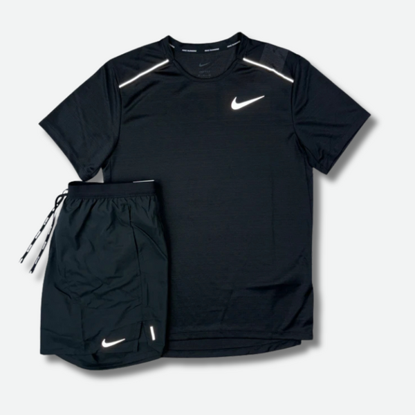 Ensemble short/t-shirt running Noir