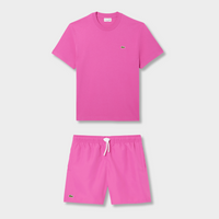 Ensemble short/t-shirt Lacoste Rose vif