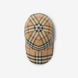 Casquette de baseball en coton mélangé Check
