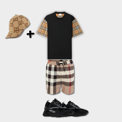 Outfit Burberry Noir + Casquette Offerte