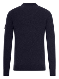 Stone Island Pull Col Rond Bleu Marine