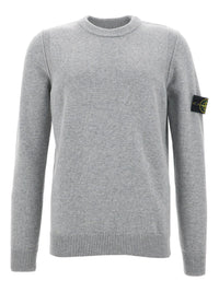 Stone Island Pull Col Rond Gris
