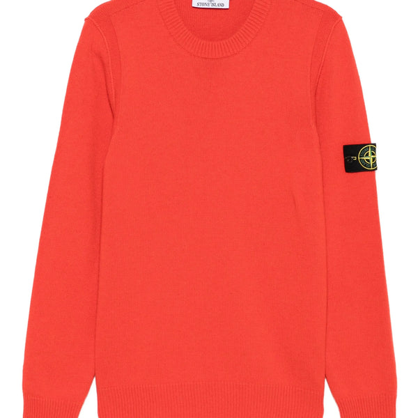 Stone Island Pull Col Rond Rouge