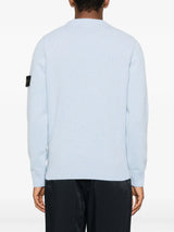 Stone Island Pull Col Rond Bleu