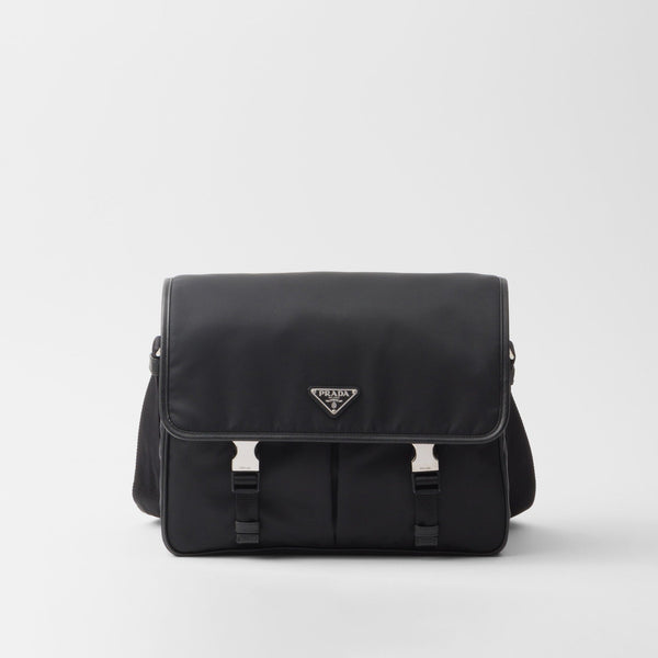 Sac porté épaule en Re-Nylon et cuir Saffiano