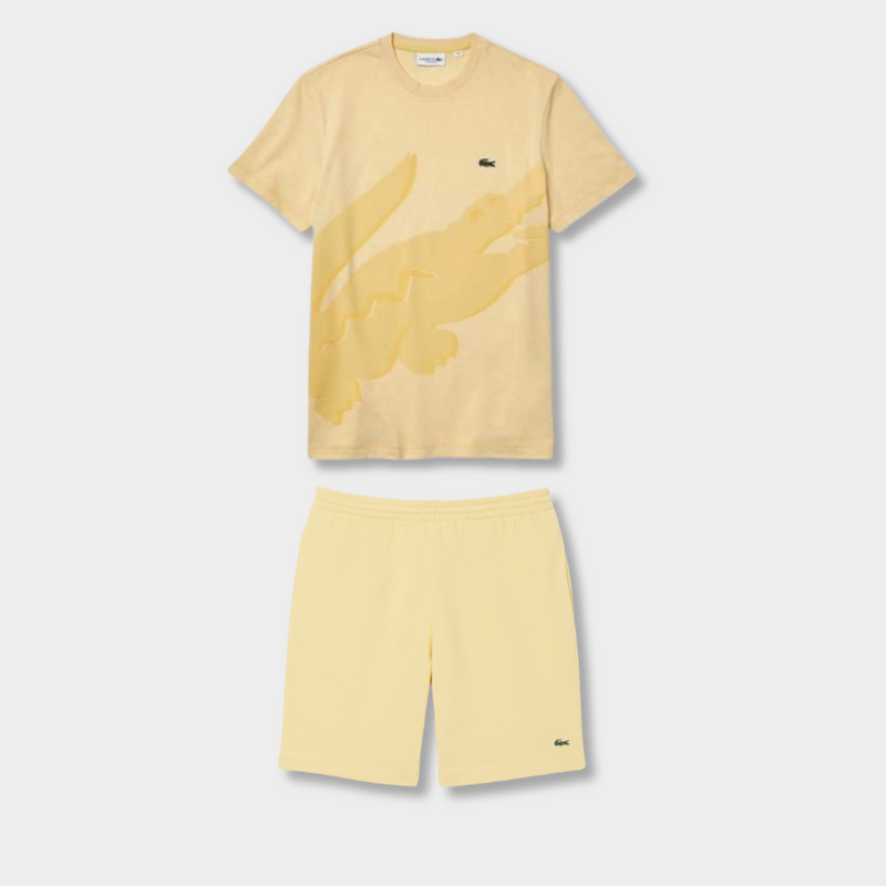 Ensemble short/t-shirt Lacoste Jaune