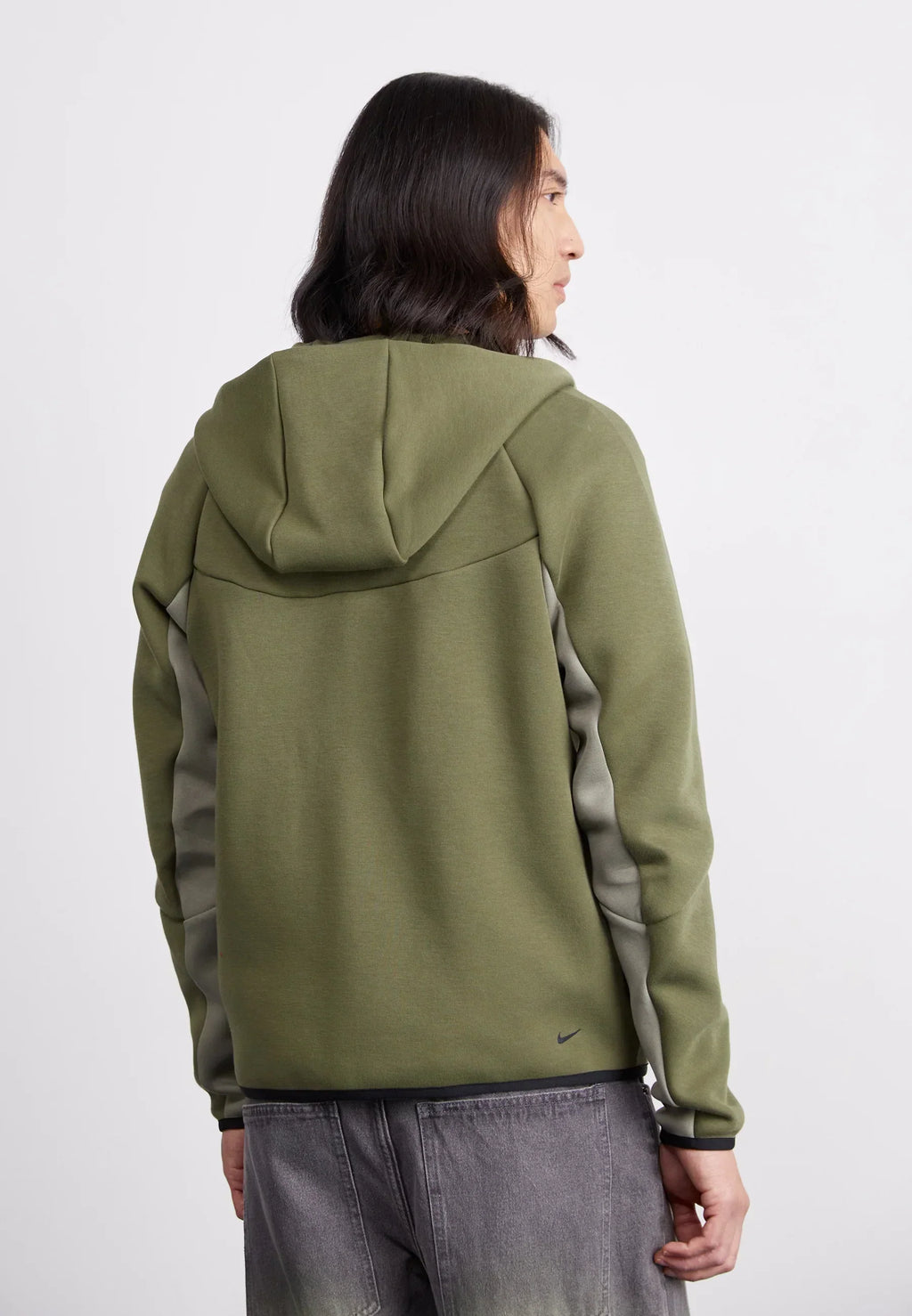 Nike Tech Fleece Zippé Noir Et Vert