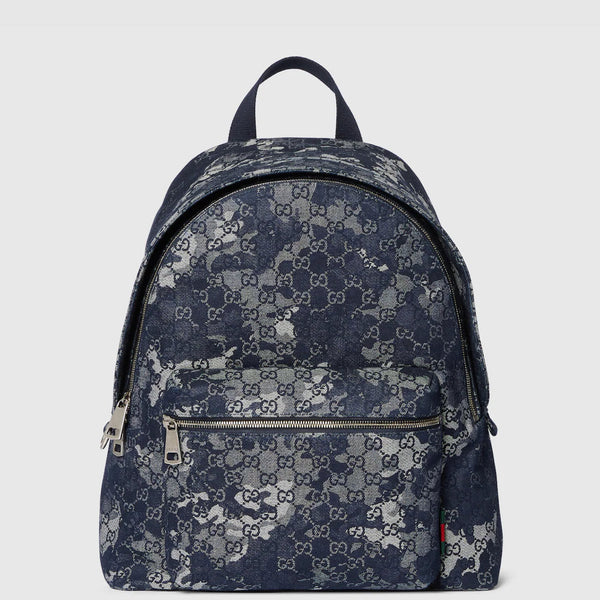 Sac à dos en denim GG grand format