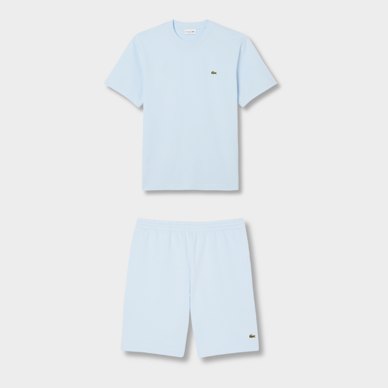 Ensemble short/t-shirt Lacoste Bleu pâle