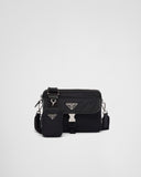 Sac porté épaule en Re-Nylon et cuir Saffiano