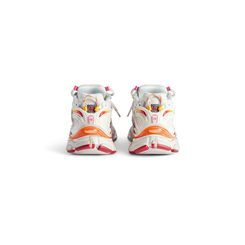 Balanciaga Runner Blanc Orange Rose Et Rouge
