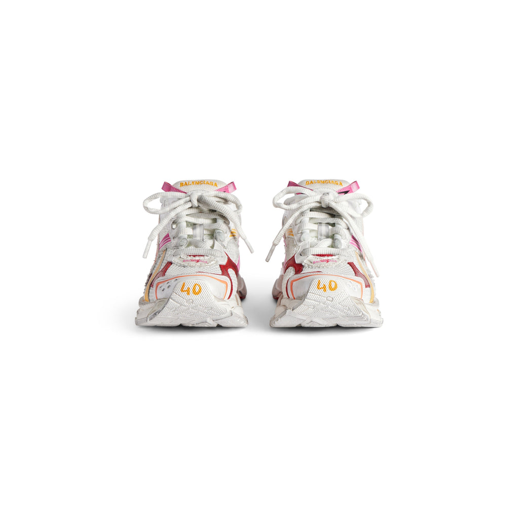 Balanciaga Runner Blanc Orange Rose Et Rouge