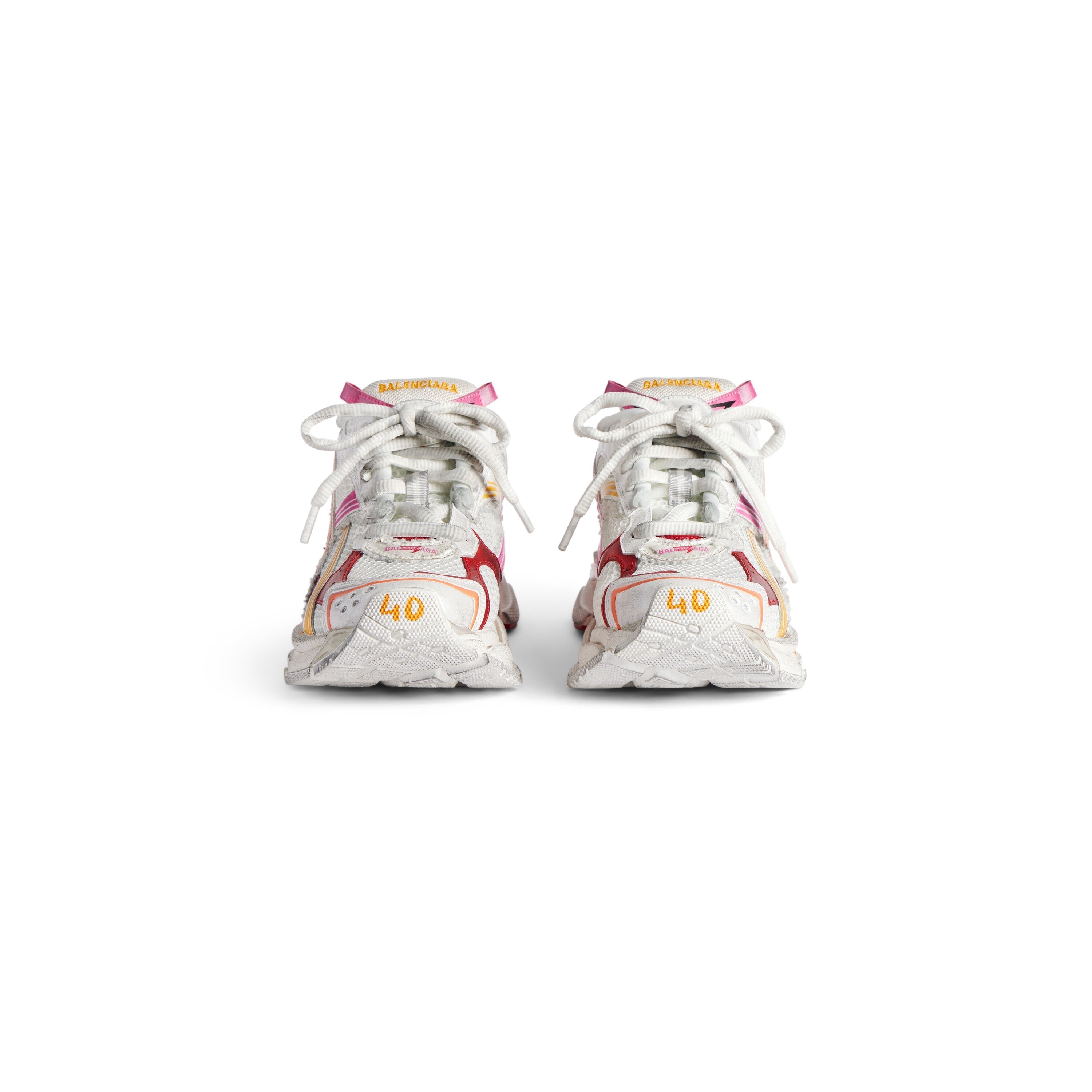 Balanciaga Runner Blanc Orange Rose Et Rouge