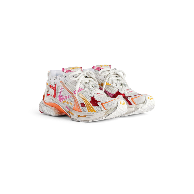 Balanciaga Runner Blanc Orange Rose Et Rouge