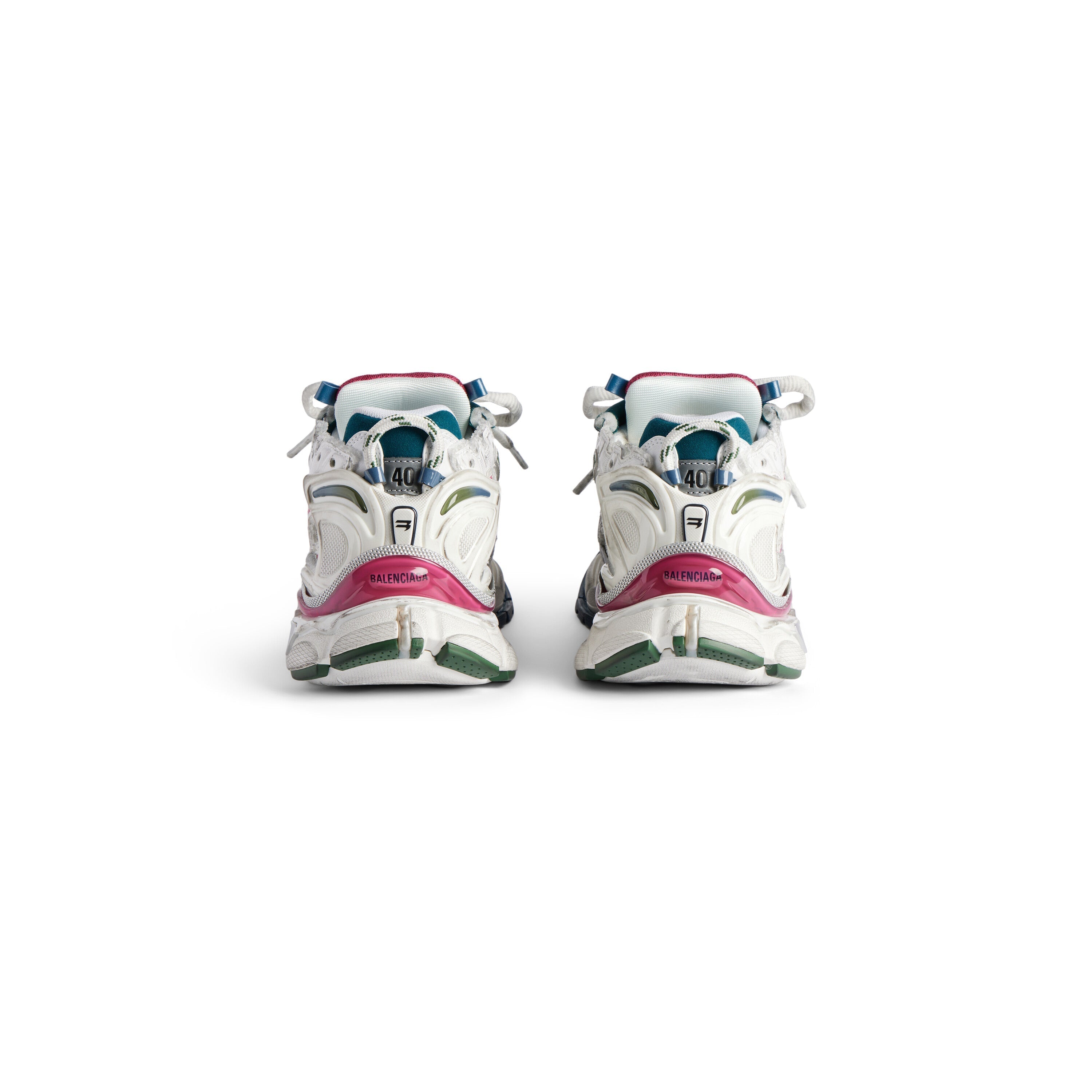Balanciaga Runner Blanc Et Vert Foncé