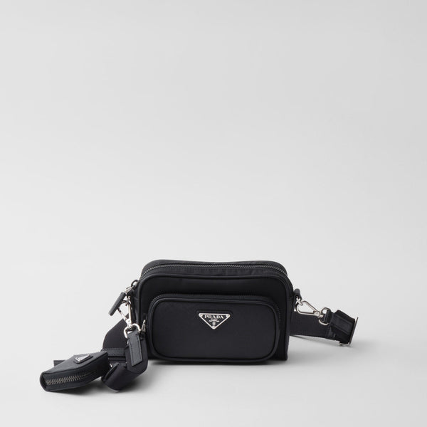 Sac porté épaule en Re-Nylon et cuir Saffiano