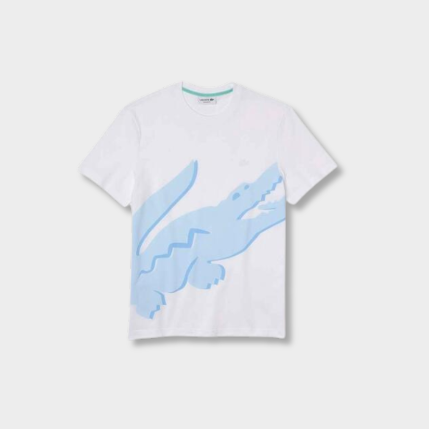 Ensemble short/t-shirt Lacoste Bleu et blanc