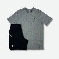 Ensemble short/t-shirt Under Armour gris
