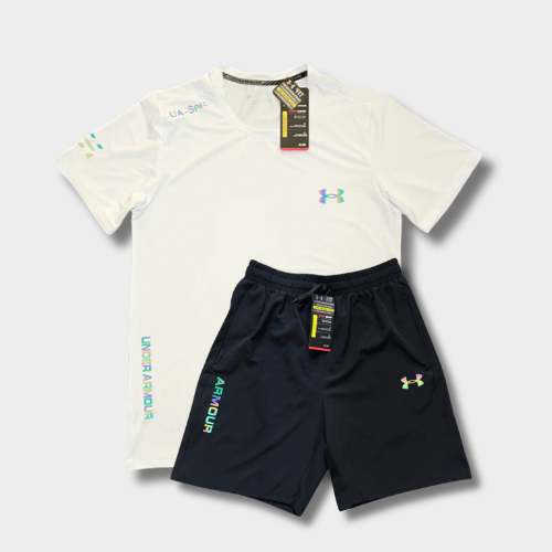 Ensemble short/t-shirt Under Fluo Blanc
