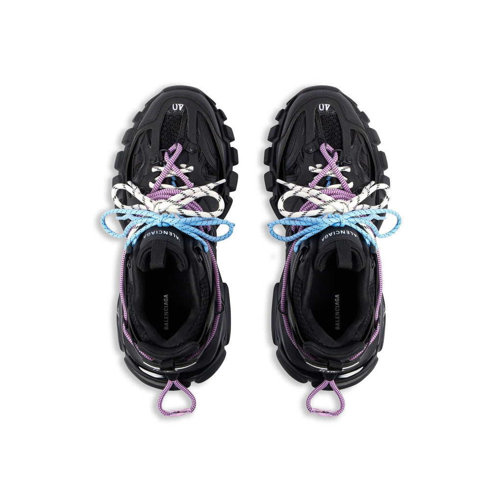 Balanciaga Track Noir Avec Laces Rose Et Bleue