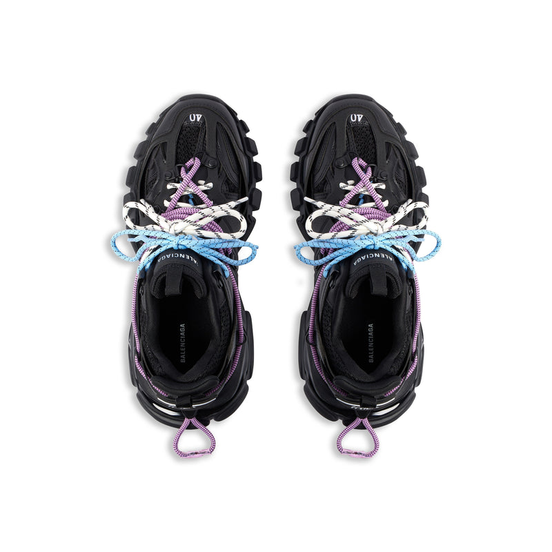 Balanciaga Track Noir Avec Laces Rose Et Bleue
