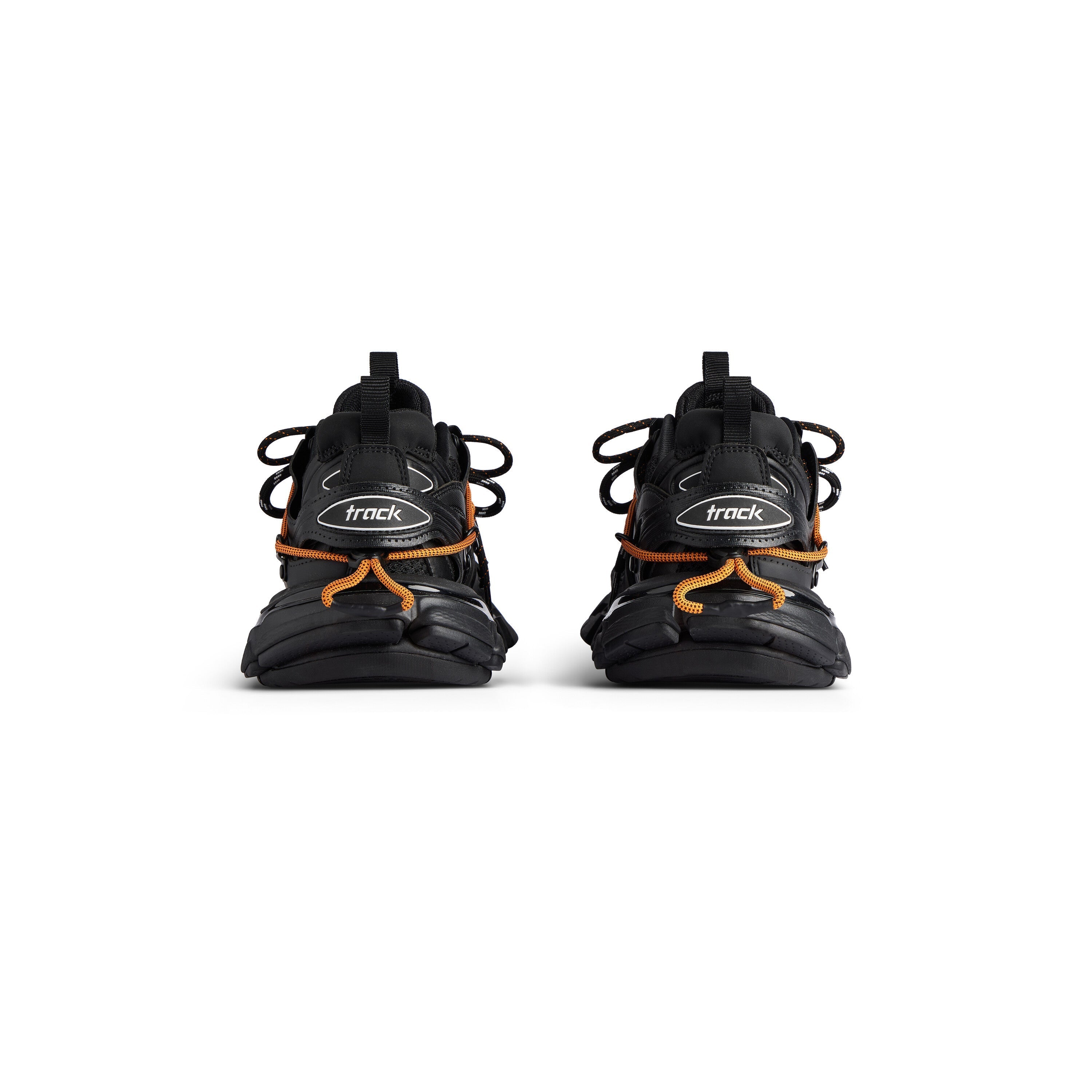 Balanciaga Track Avec Laces Noire Et Orange