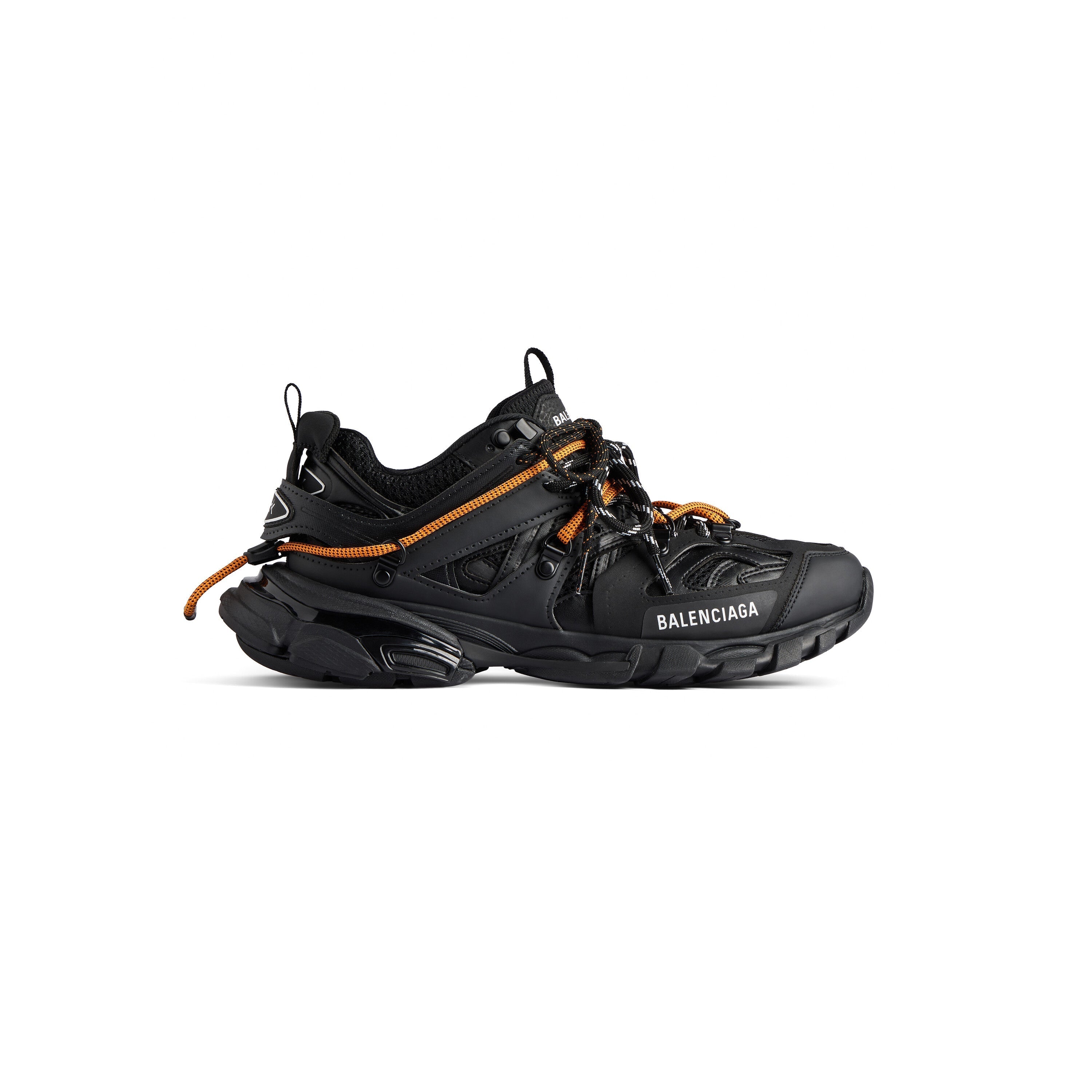 Balanciaga Track Avec Laces Noire Et Orange