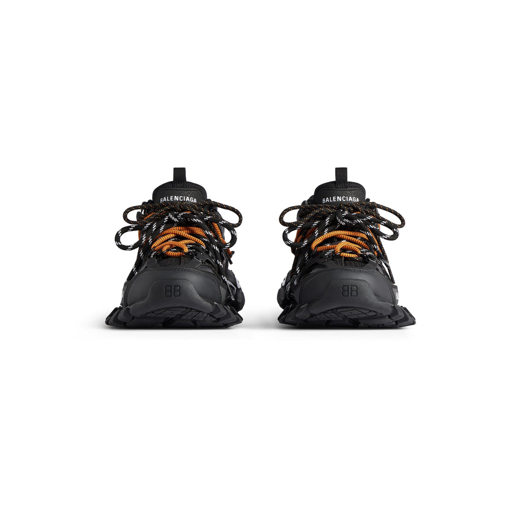 Balanciaga Track Avec Laces Noire Et Orange