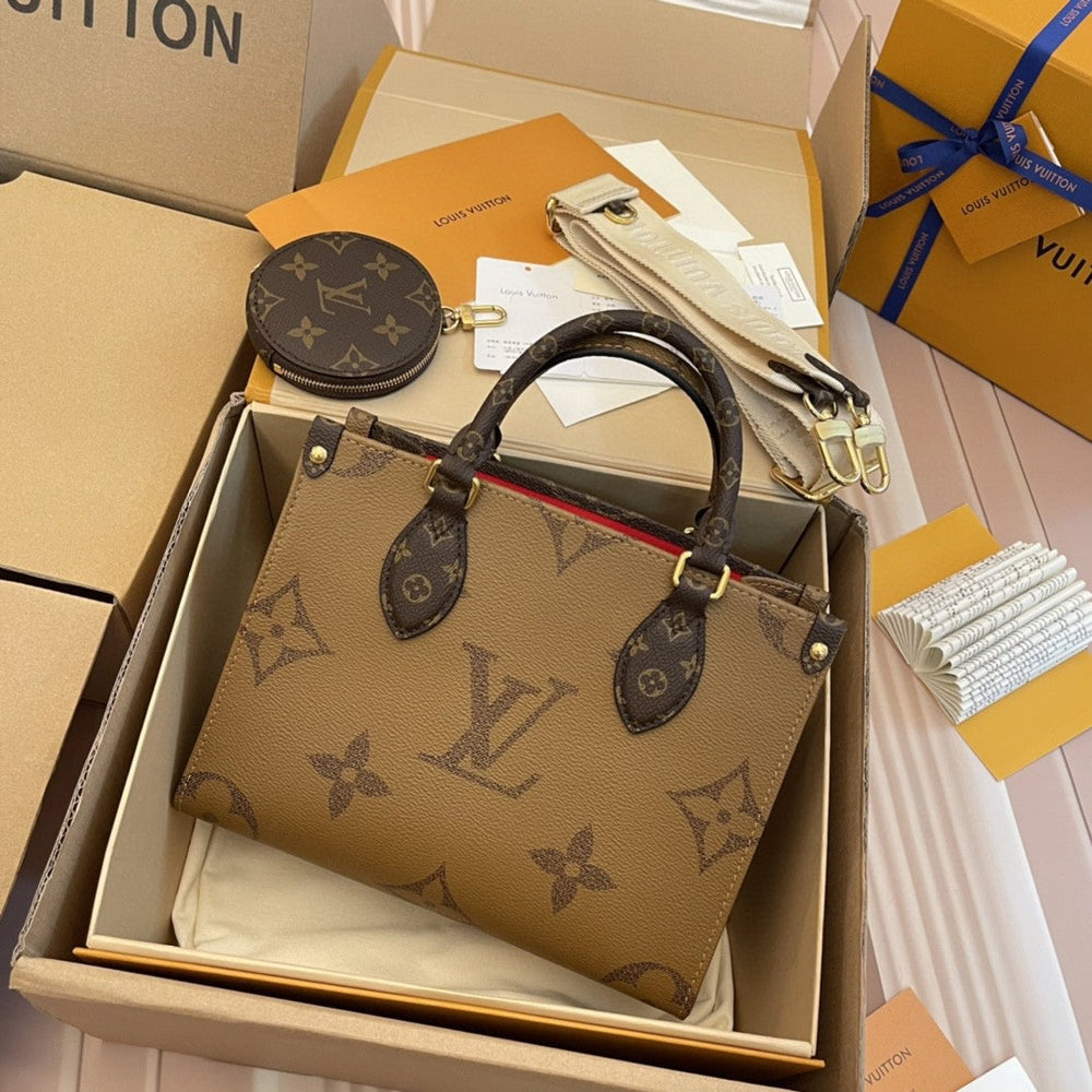 LV - Petit Cabas OnTheGo BB Maron double
