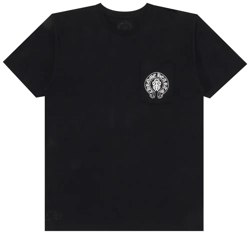 T-Shirt Chrome Heart Noir Drapeau US