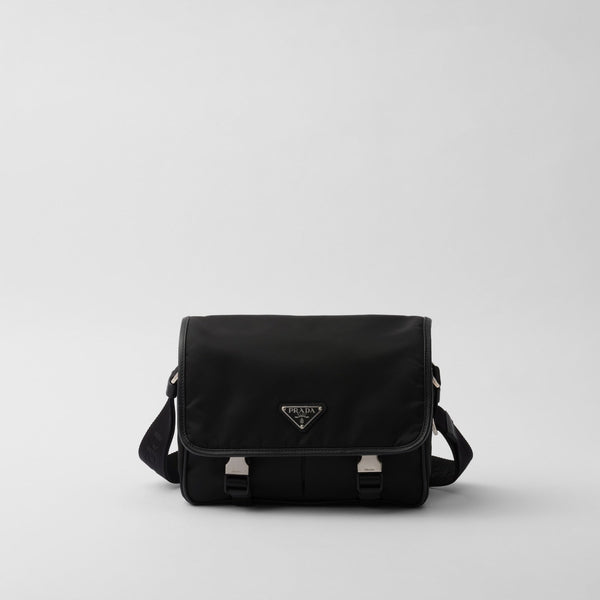 Sac porté épaule en Re-Nylon et cuir Saffiano