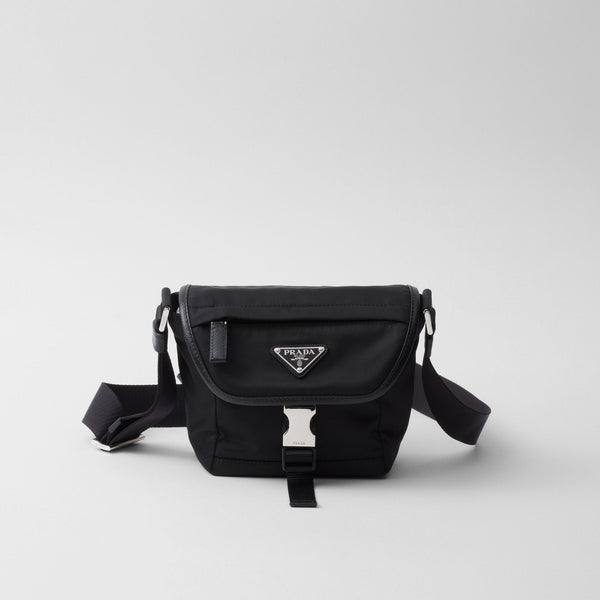Sac porté épaule en Re-Nylon et cuir Saffiano