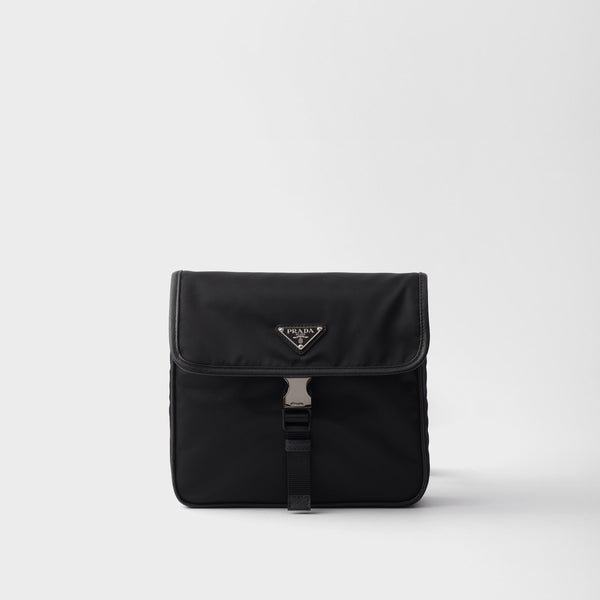 Sac porté épaule en Re-Nylon et cuir Saffiano