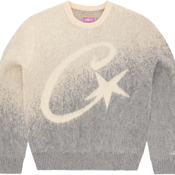 Pull Corteiz C-Star Beige Et Gris