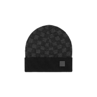 Bonnet et Écharpe Neo Petit Damier Noir
