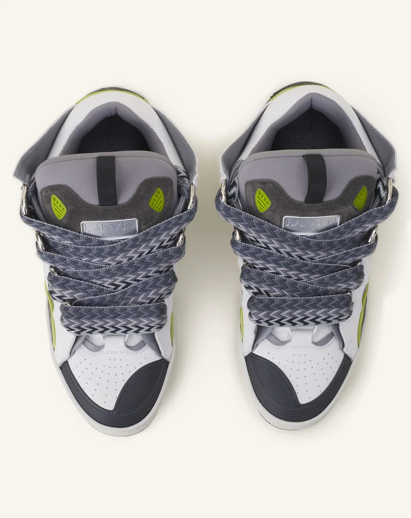 Lanvin Curb Gris Et Vert