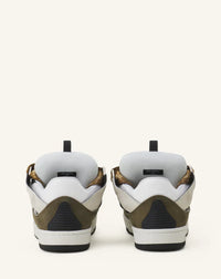Lanvin Curb Blanc Et Kaki