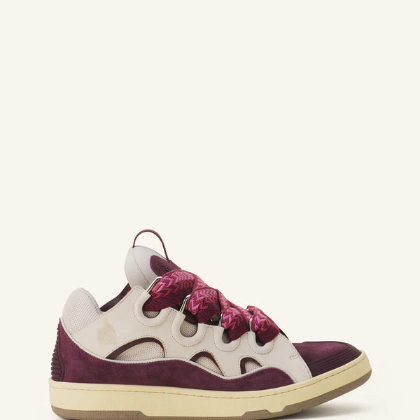 Lanvin Curb Beige Et Bordeaux