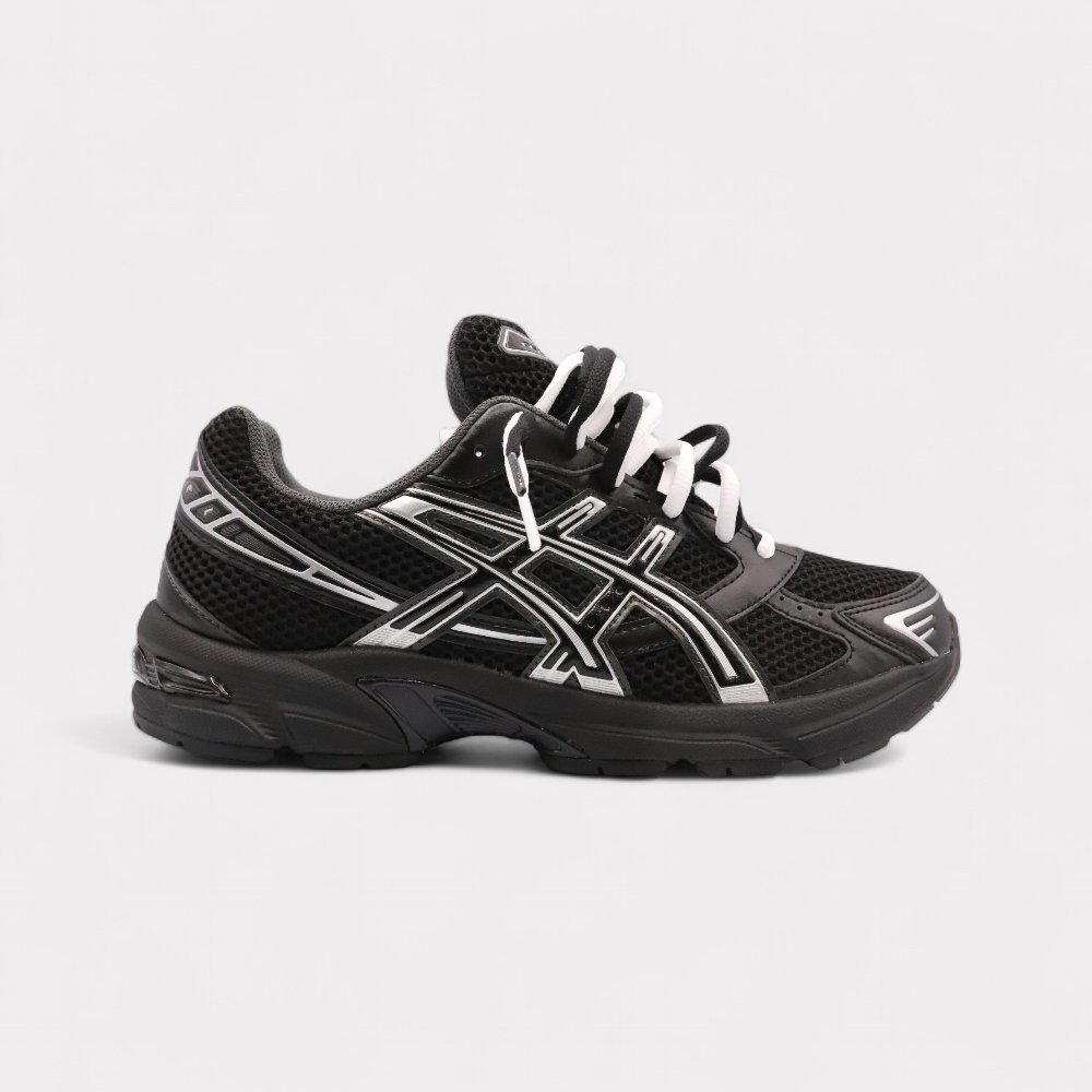 GEL-1130 Black Pure Silver - Double Laces