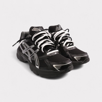 GEL-1130 Black Pure Silver - Double Laces