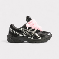 GEL-1130 Black Pure Silver - Fluffy Laces Pink